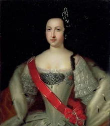 Porträt von Prinzessin Anna (1718-46), der Mutter von Kaiser Iwan VI. (1740-64), nach 1733